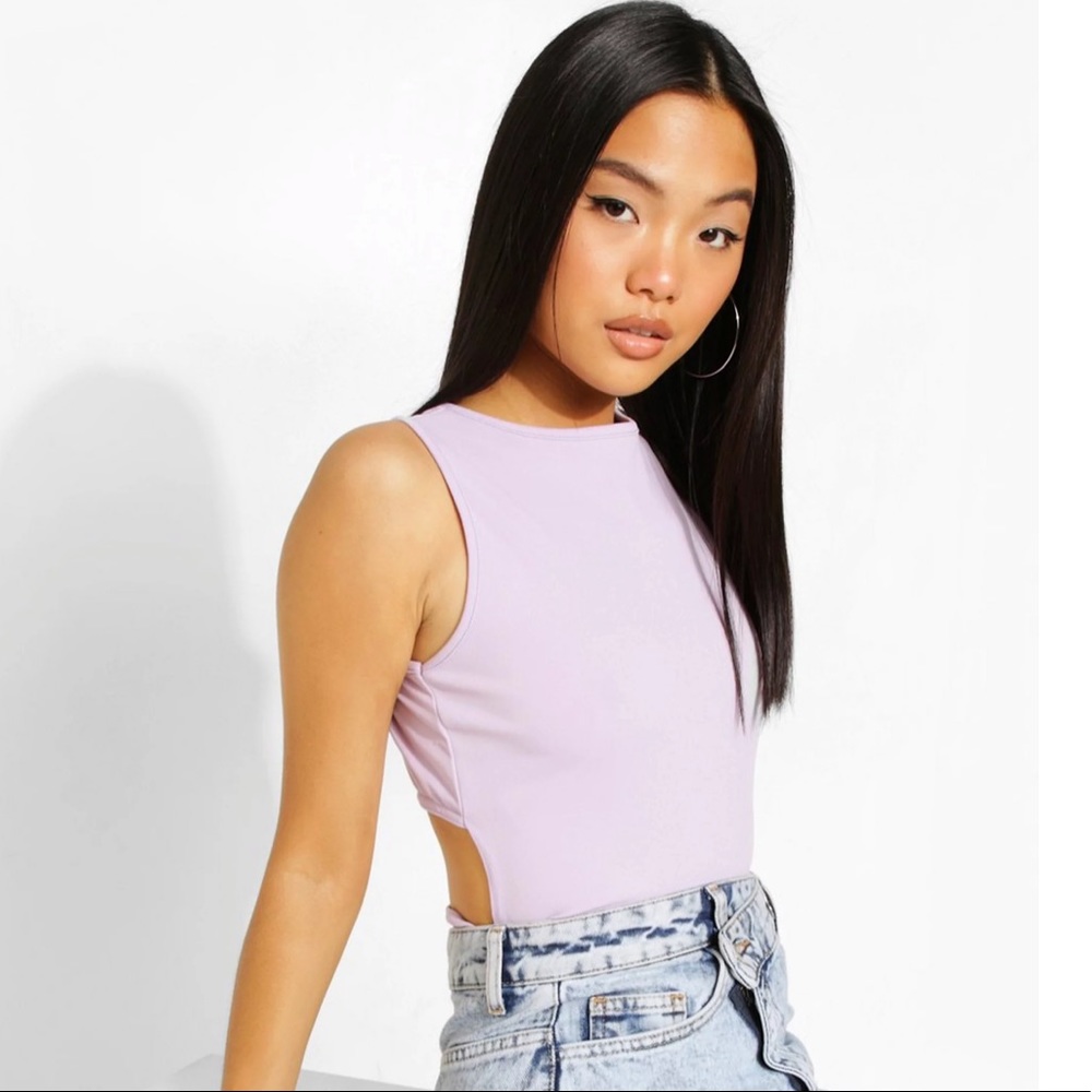 Brand New BooHoo Lavendar Bodysuit
